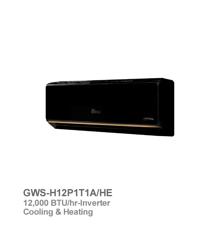 کولر گازی اینورتر گرین سری بلک مدل GWS-H12P1T1A/HE