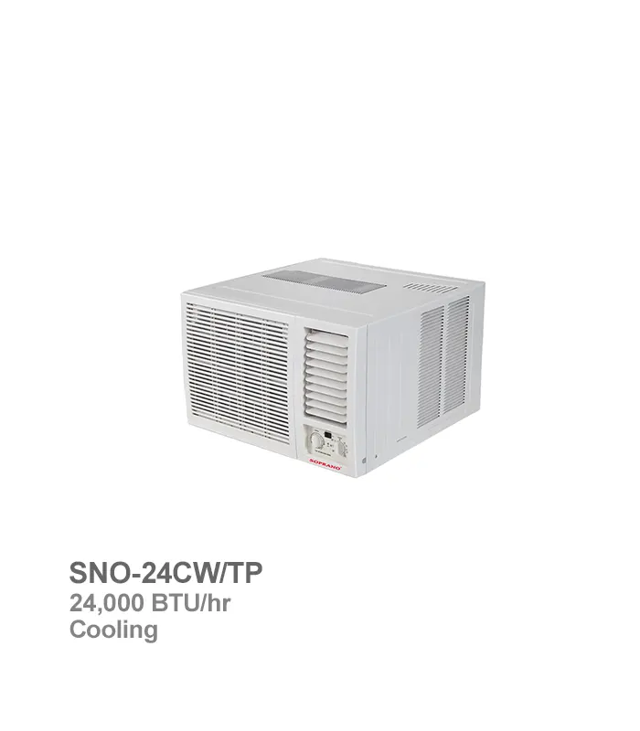 کولر گازی پنجره‌ای حاره‌ای سوپرانو مدل SNO-24CW/TP