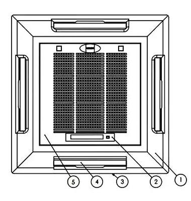اجزای تشکیل دهنده فنکویل کاستی 4 طرفه ساران مدل SRFCC-4-1000