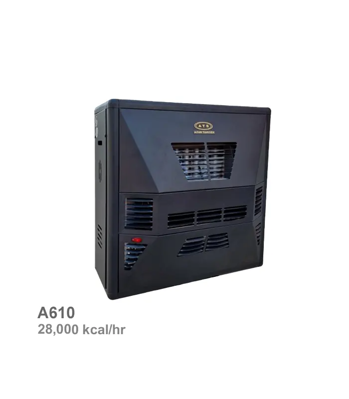 مینی هیتر گازی چدنی فن‌دار آذر تهویه مدل A610
