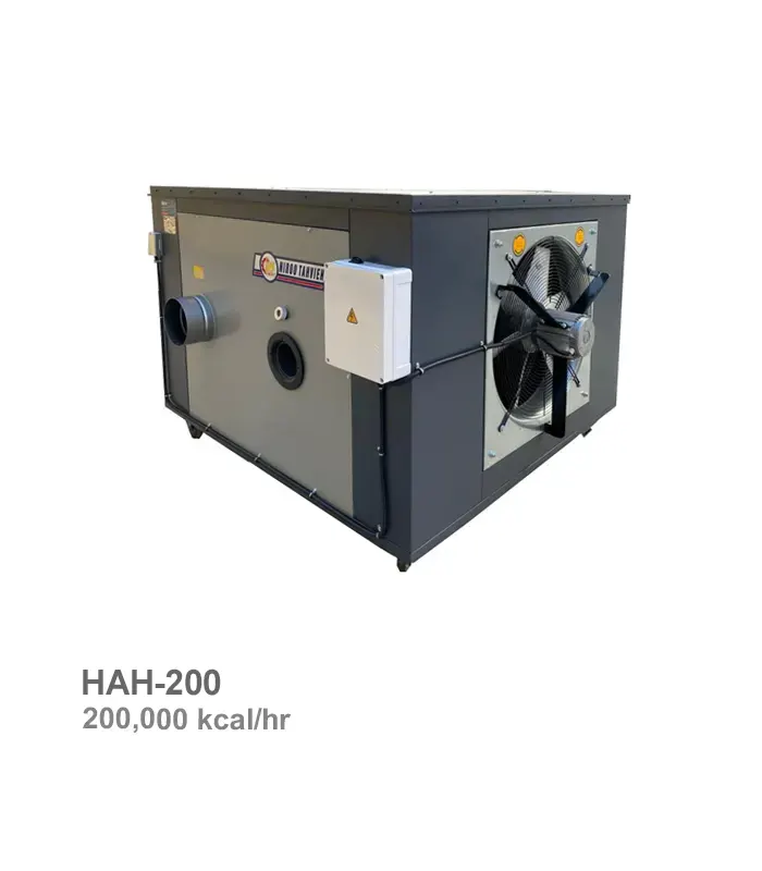 کوره هوای گرم گازی-گازوییلی نیرو تهویه البرز مدل HAH-200