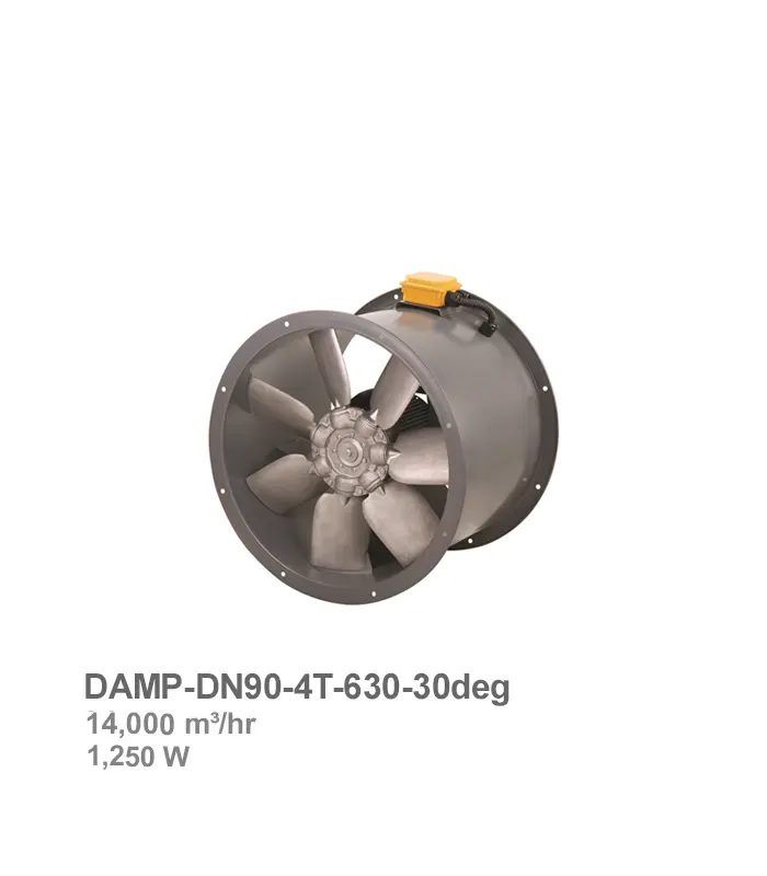 فن آکسیال سیلندری دمنده مدل DAMP-DN90-4T-630-30deg