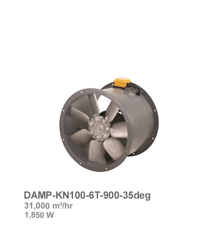 فن آکسیال سیلندری دمنده مدل DAMP-KN100-6T-900-35deg
