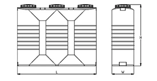 مخزن آسانرو (کتابی) مکعبی عمودی 2000 لیتری طبرستان