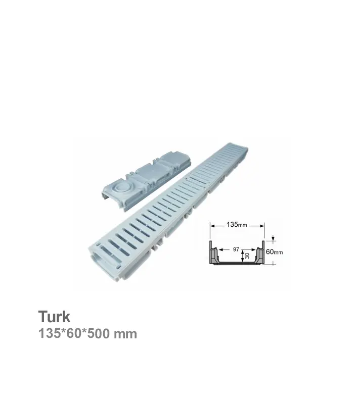 گاتر طرح ترک ناب تهویه مدل 13.5x6 سفید