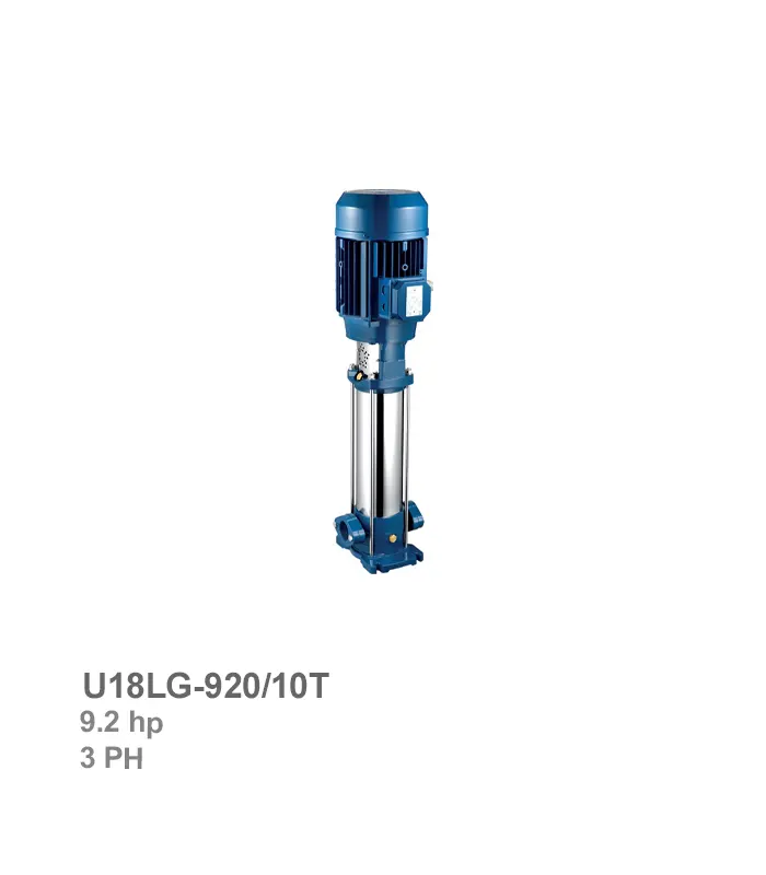 الکتروپمپ طبقاتی عمودی سه‌ فاز پنتاکس مدل U18LG-920/10T