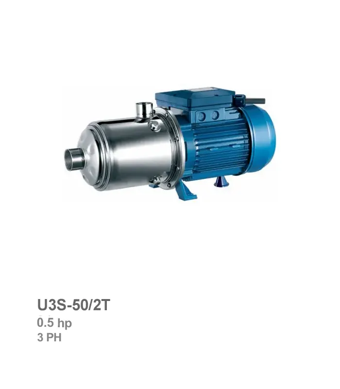 الکتروپمپ طبقاتی افقی سه فاز پنتاکس مدل U3S-50/2T