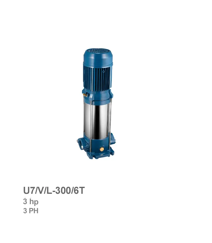 الکتروپمپ طبقاتی عمودی سه فاز پنتاکس مدل U7/V/L-300/6T