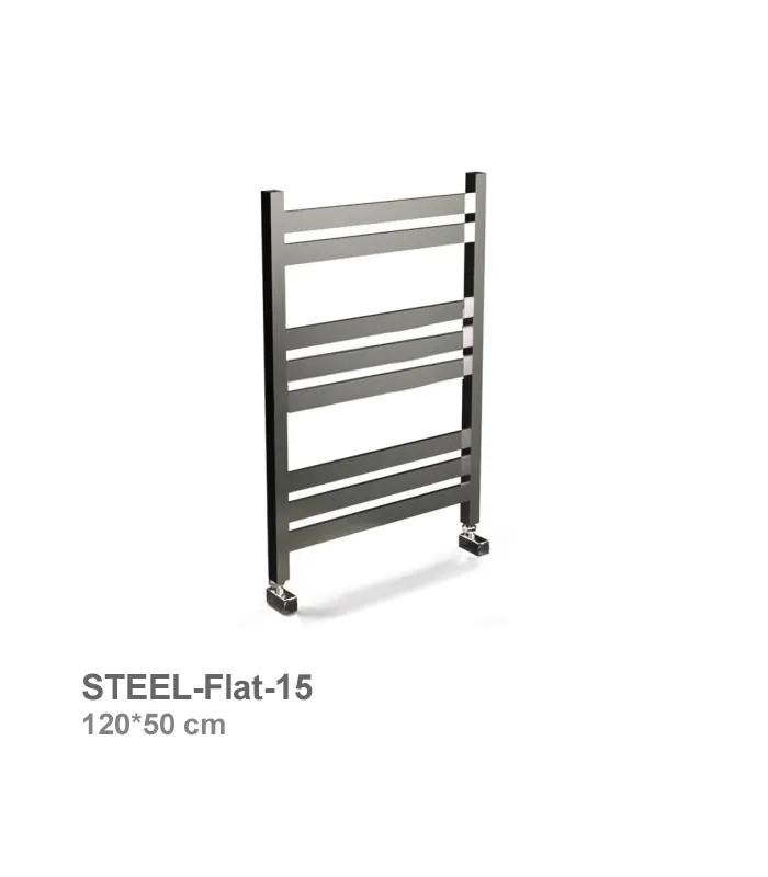 حوله خشک‌ کن استیل فلت رویال مدل 15 لول کروم مات