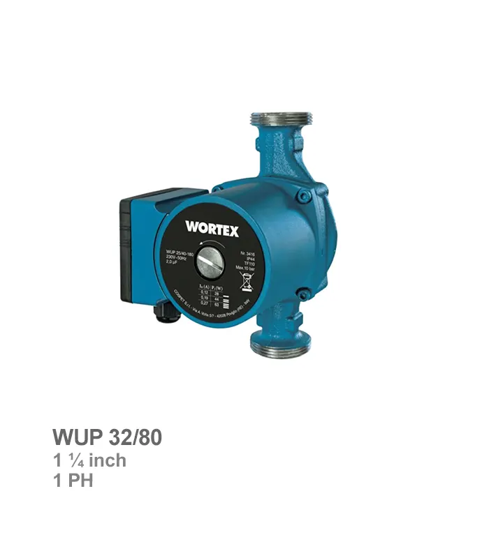 پمپ سیرکولاتور خطی سه سرعته ورتکس مدل WUP 32/80