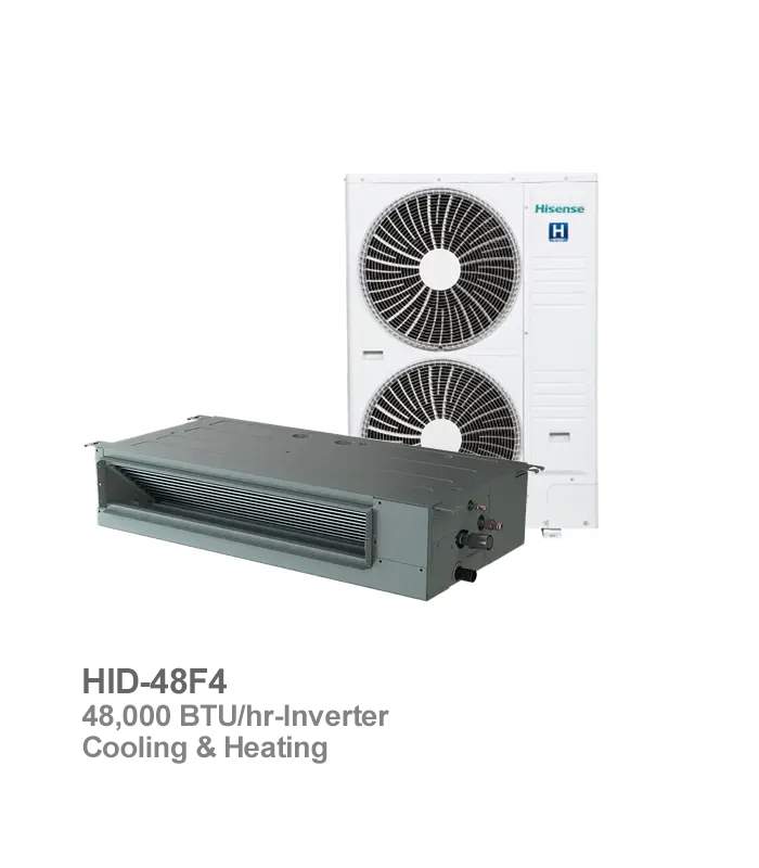 داکت اسپلیت اینورتر حاره‌ای هایسنس مدل HID-48F4